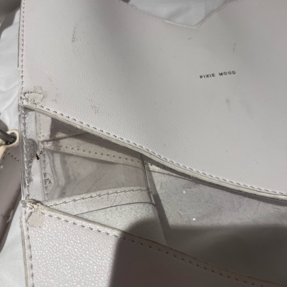 Pixie Mood Cream Crossbody Bag with Clear Accent - Picture 2 of 3